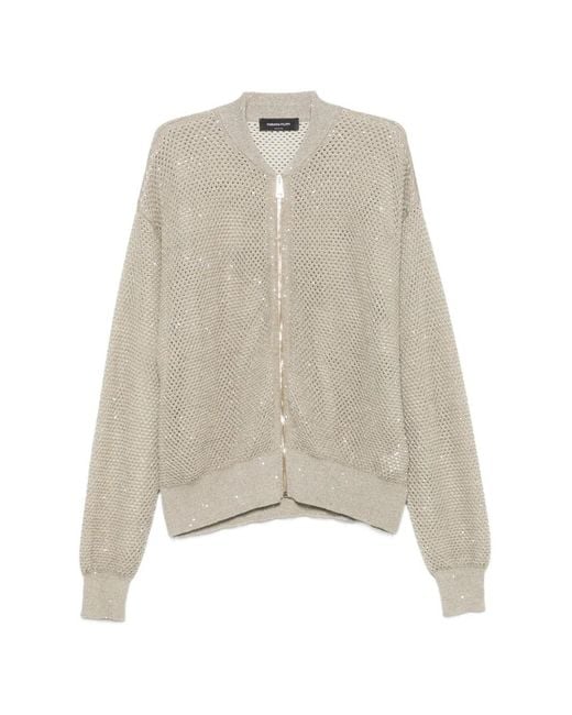 Fabiana Filippi White Sequin-Embellished Cardigan