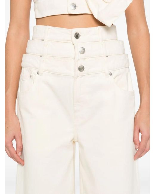 Viktor & Rolf White Jean À Poches Multiples