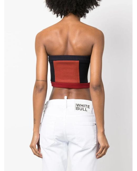 DSquared² Top Met Colourblocking in het Red