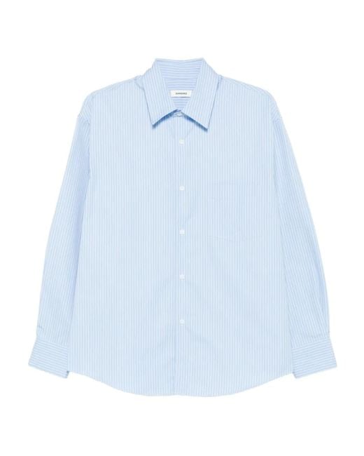 Camicia A Righe di Sandro in Blue da Uomo