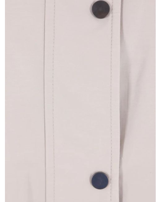 Brunello Cucinelli White Detachable-Hood Down Jacket
