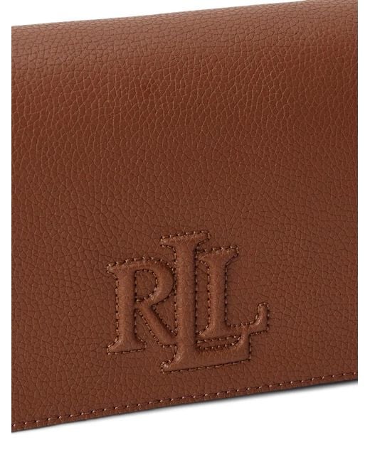 Ralph Lauren Brown Embossed Shoulder Bag