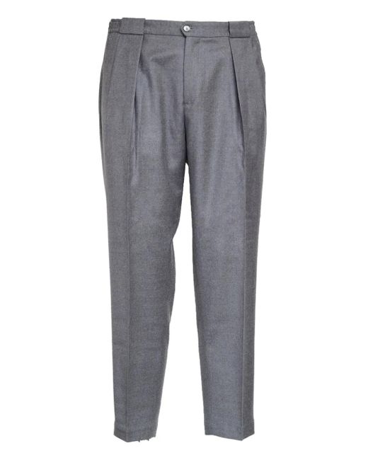 Briglia 1949 メンズ グレー Portobello タックフロントパンツ