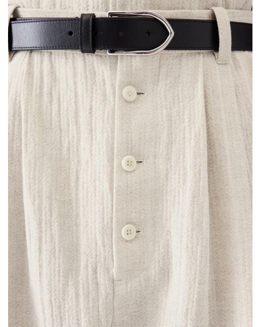 メンズ Jacquemus Le Fernando プリーツパンツ White