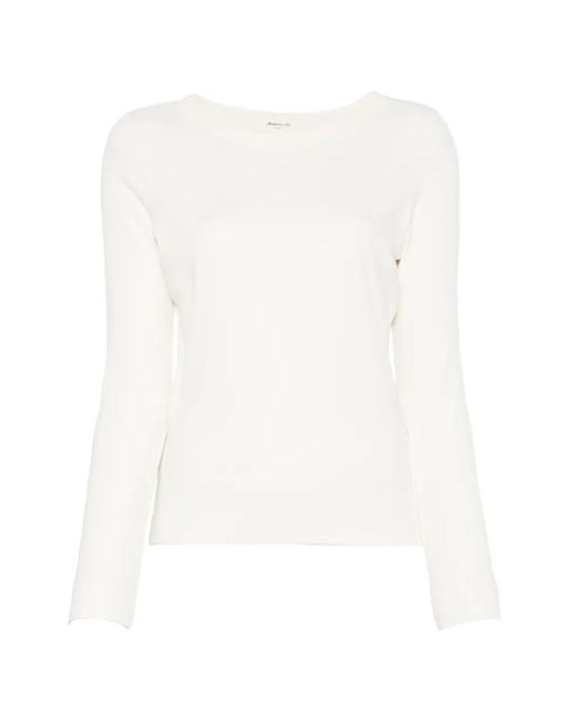 MAISON 123 White Lena Long-Sleeve Top