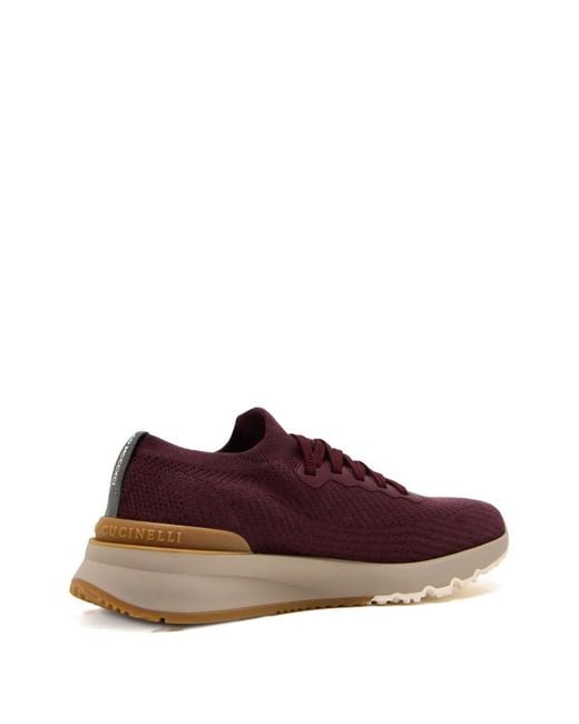 Brunello Cucinelli Brown Lace-Up Sneakers for men