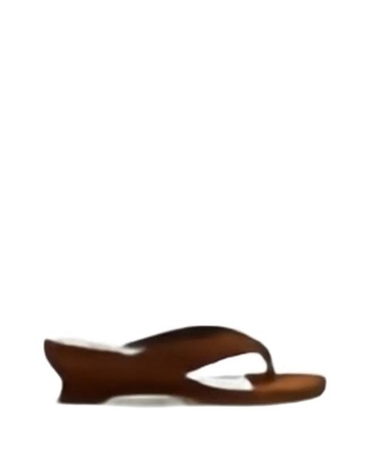 Le Monde Beryl Brown Thong-Strap Wedge Sandals