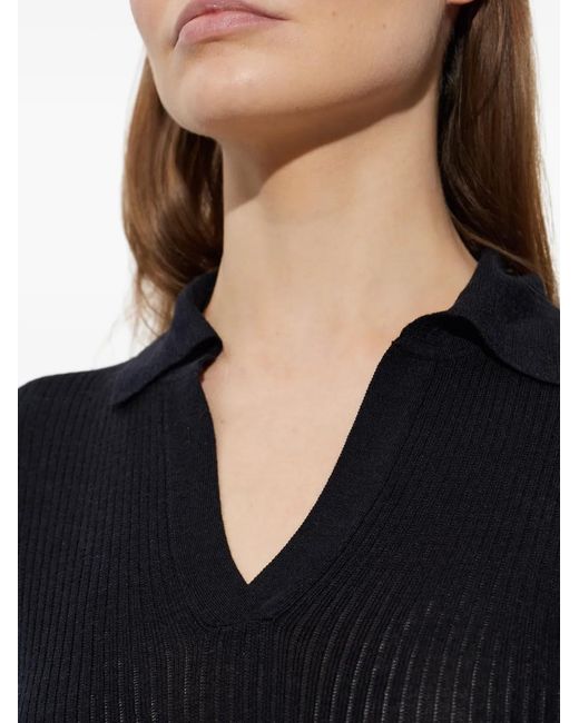 Max Mara Black Ribbed-Knit Gergo Sweater