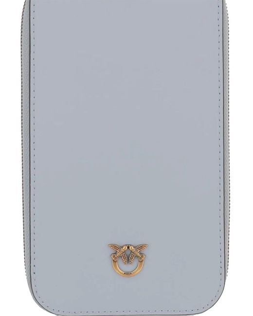 Pinko White Zip-Around Leather Smartphone Case