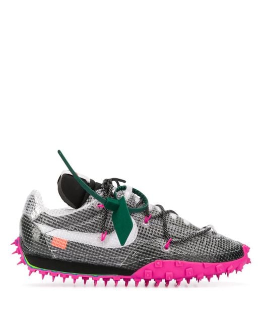 NIKE X OFF-WHITE Gray Waffle Racer Sp /Fuchsia" Sneakers