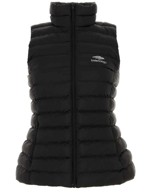 Balenciaga Black Nylon Sleeveless Jacket