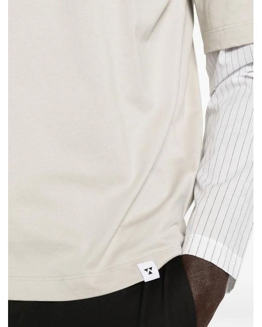 Woc White Adana Striped Long-Sleeve T-Shirt for men