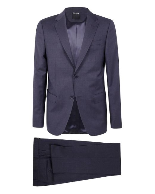 メンズ Zegna ウール スーツ Blue