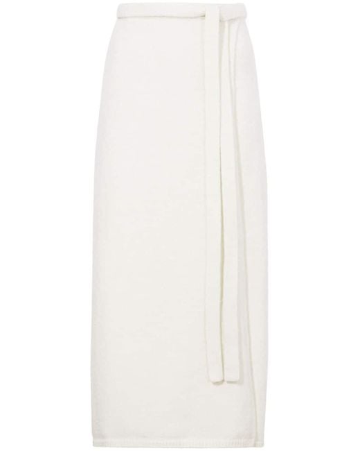 Proenza Schouler White Zadie Knit Wrap Skirt