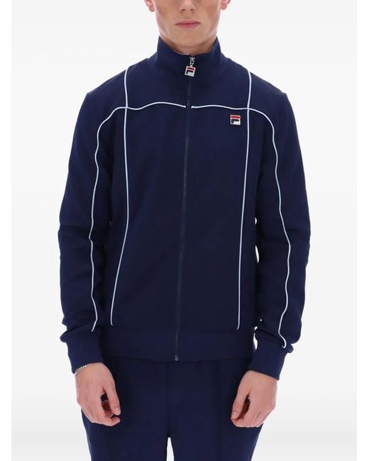 Fila Blue Armando Contrast-Piping Track Jacket for men