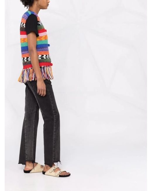Chaleco De Punto A Rayas DSquared² de color Red