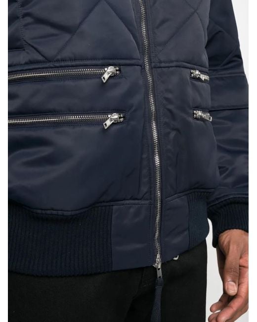 Chaqueta con acolchado de rombos Helmut Lang de hombre de color Blue