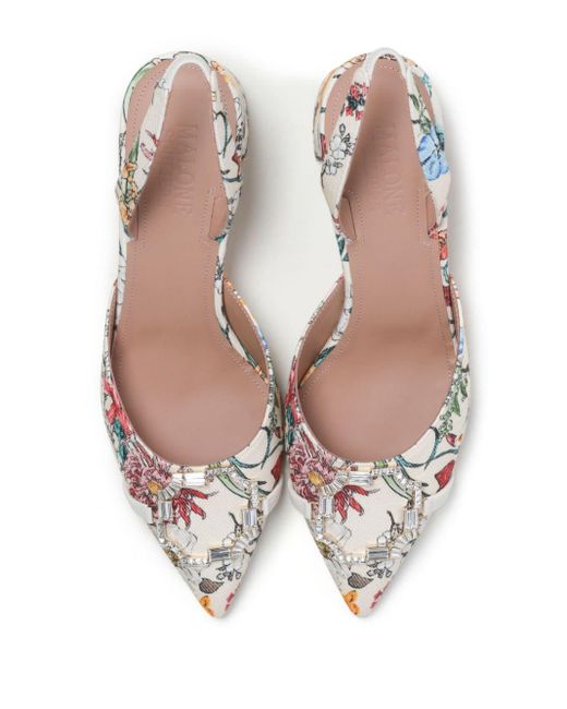 Zapatos de tacón con estampado floral Malone Souliers de color White