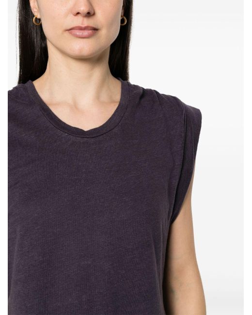 Isabel Marant Blue Kotty Linen T-shirt
