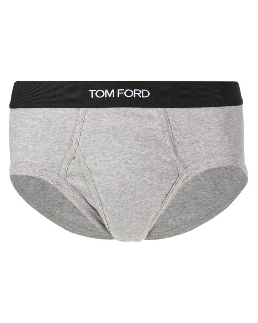 メンズ Tom Ford トム・フォード ロゴ ブリーフ Gray