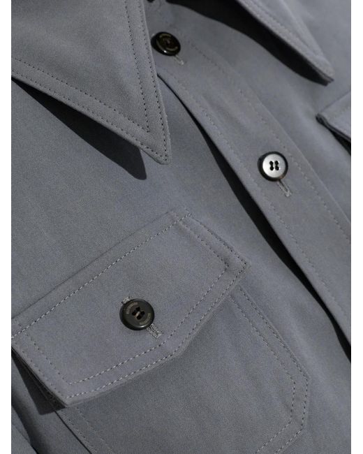 Willy Chavarria Gray Chavela Button-Up Shirt