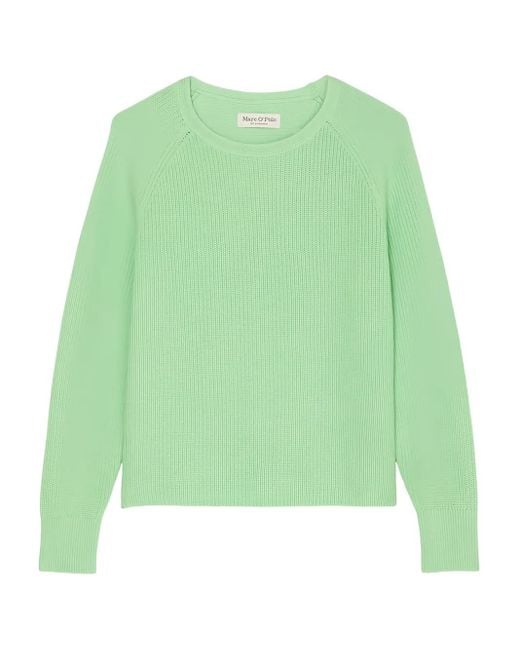 Marc O' Polo Green Ribbed-Knit Sweater