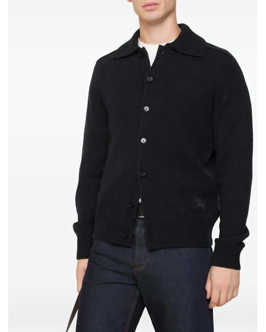 Burberry Black Collared Cardigan for men