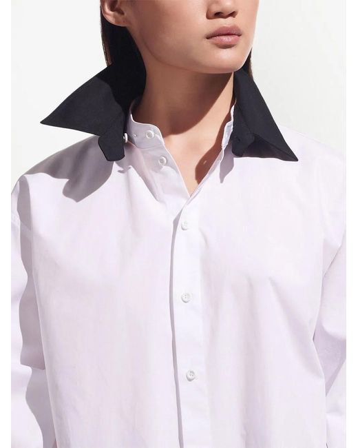 Karl Lagerfeld White X Cara Delevingne Detachable-Collar Shirt