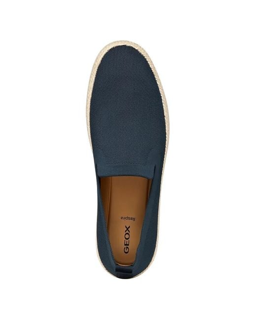 Geox Blue Textured Espadrilles for men