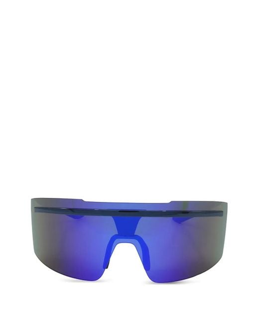 Nike Blue Geometric-Frame Sunglasses for men