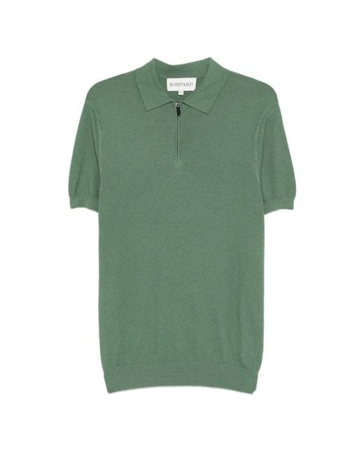 Bompard Green Zipped Polo Shirt for men