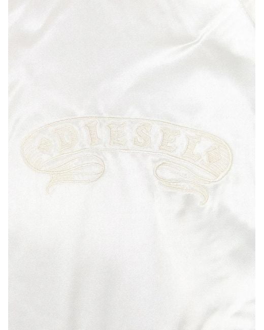 DIESEL Black Reversible Satin Bomber Jacket for men
