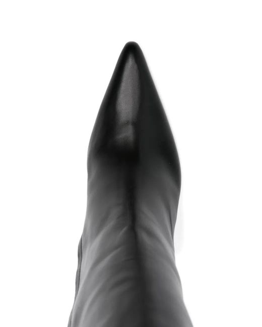 Mugler Black Spitze Stiefel mit Design-Absatz 70mm