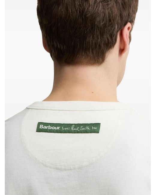 Barbour Blue X Paul Smith Graphic-Print T-Shirt for men