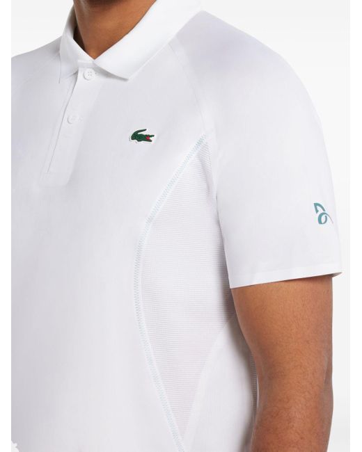 Lacoste White Logo-patch Polo Shirt for men