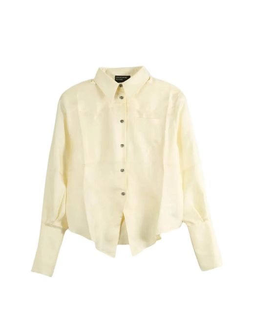 Enfants Riches Deprimes Natural Western-Style Silk Shirt