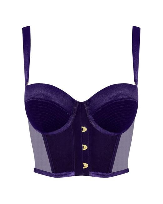 Maison Close Purple X Scandale Rococo Bustier Bra