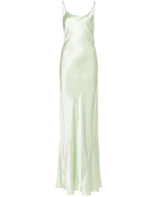 Victoria Beckham Green Cami Maxi Slip Dress