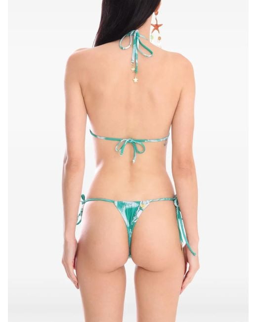 Amir Slama Green Starfish-Print Bikini