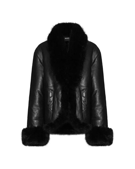ROTATE BIRGER CHRISTENSEN Black Bonded Leather Jacket