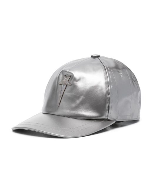 Cappello da baseball con applicazione x Champion di Rick Owens X Champion in Gray da Uomo