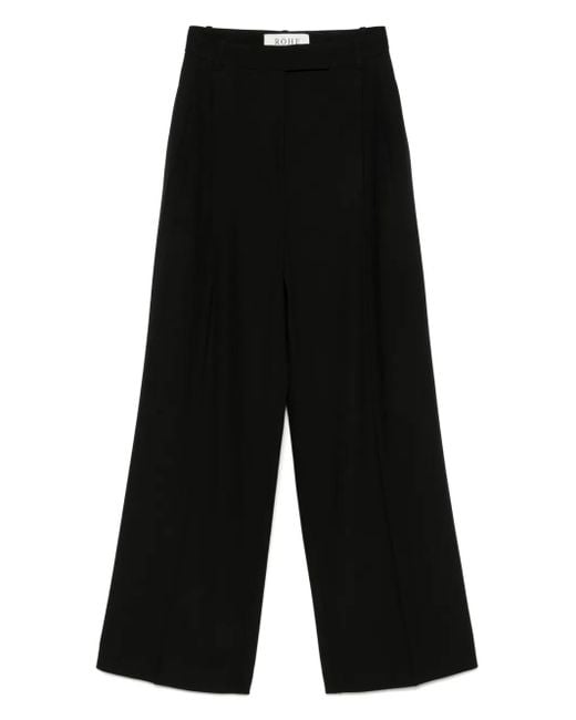 Pantalon En Laine Rohe en coloris Black