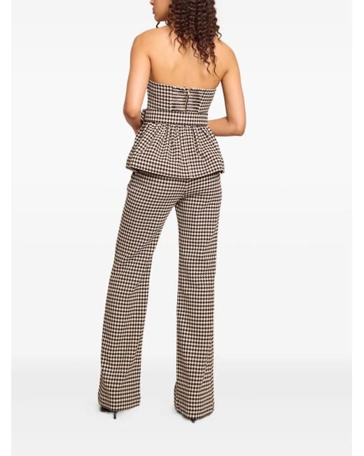 Cara Cara Gray Christopher Houndstooth Flared Trousers