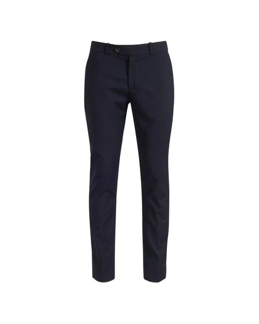 Rrd Blue Belt-Loops Button-Fastening Trousers for men
