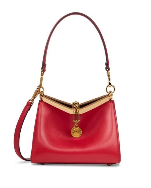 Borsa piccola vela in pelle di Etro in Red