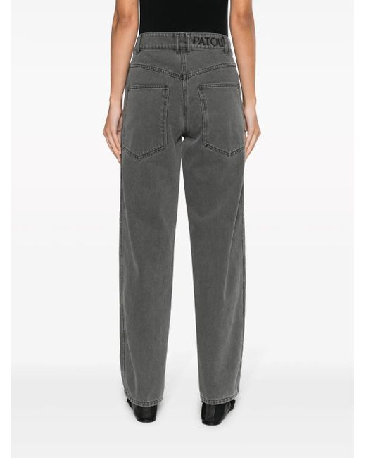 Patou Gray Straight Mid Rise Jeans