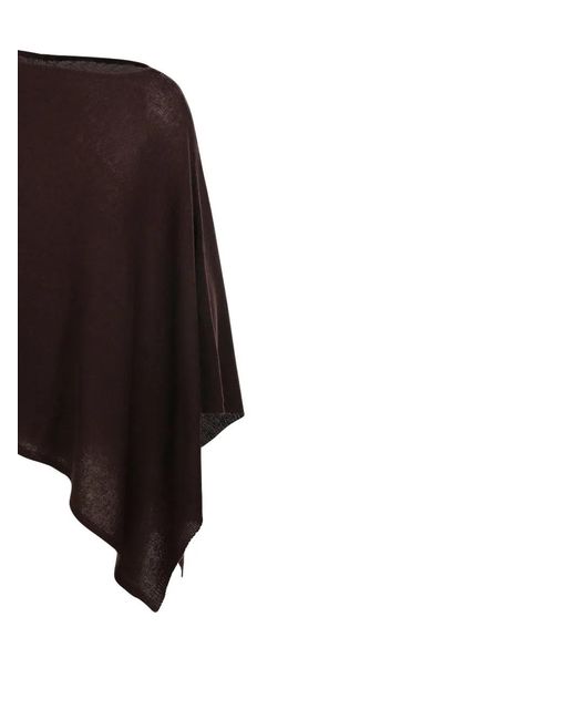 Be You Gedrapeerde Poncho in het Black