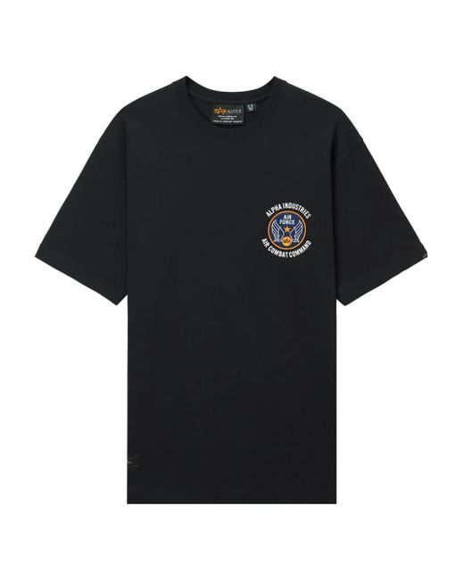 Alpha Industries Black Air Force-Patch T-Shirt for men