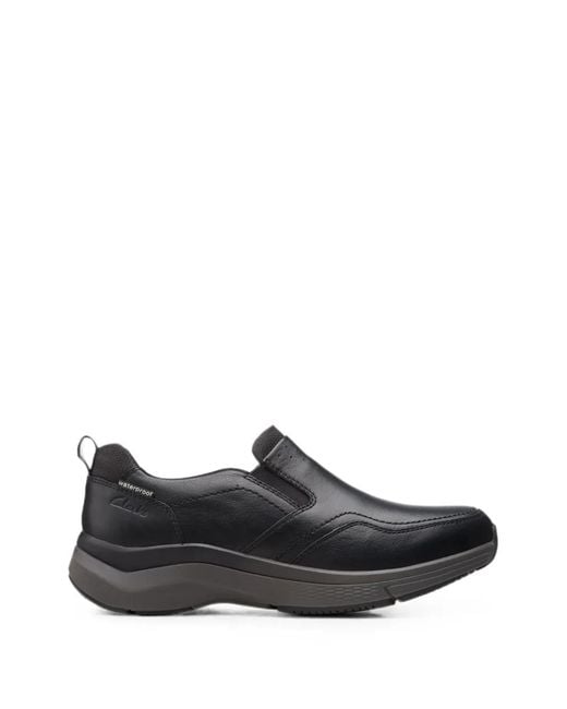 Clarks Black Wave 2.0 Edge Leather Sneakers for men