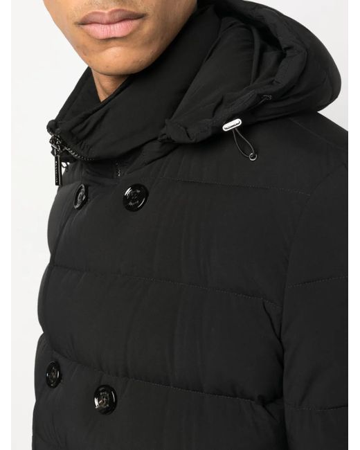 Moorer Black Long-Sleeve Padded Down Jacket for men